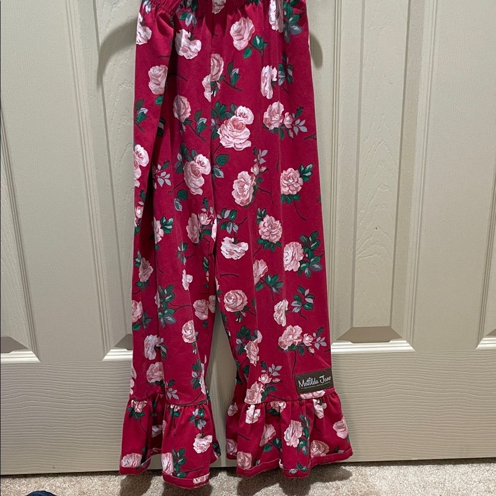 Matilda Jane Pink Floral Kids Pajama Bottoms